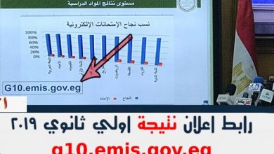 G10.emis.gov.eg نتيجة الصف الاول الثانوى