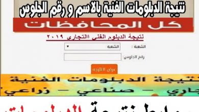 موقع وزارة التربية والتعليم| رابط بوابة مركز المعلومات نتيجة الدبلومات الفنية برقم الجلوس “صناعي – زراعي – تجاري – فندقي” روابط تتبع نتائج تنسيق الدبلومات 2019