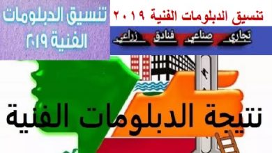 تنسيق الدبلومات الفنية 2019 تسجيل الرغبات والحد الأدنى للقبول في الكليات