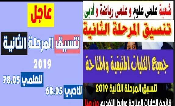 تنسيق المرحلة الثانية 2019 عبر رابط tansik | بوابة الحكومة المصرية