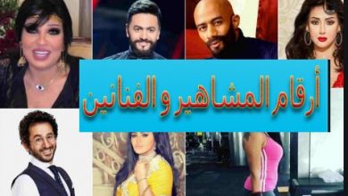 أرقام المشاهير في الواتس اب رقم تليفون تامير حسنى ورقم عمرو دياب